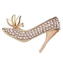 Holibanna High Heels Brosche Strass-absätze Brosche Mit Hohem Absatz Brosche Für Abendkleid Verzierte Absätze Damen Fersen Legierung Persönlichkeit Fräulein Kragennadel von Holibanna