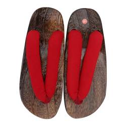 Holibanna Japanische Holzclogs 1 Paar Traditionelle Sandalen Schuhe Cosplay Schuhe Vintage Chinesische Hausschuhe Für Damen Herren Kimono Yukata 9 6 Zoll Rot von Holibanna