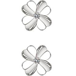 Holibanna Schmuck 3 Paare Ohrringe Mit Vier Kleeblättern Student Blütenblatt Silber- Ohrstecker von Holibanna