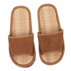 Holibanna Sommersandalen 1 Paar Hausschuhe Aus Bambus Und Rattan Sommer Coole Sandalen Rattan Gewebte Sandalen Rattan-hausschuhe Drinnen Weingras Hausschuhe Aus Baumwolle Reisen von Holibanna