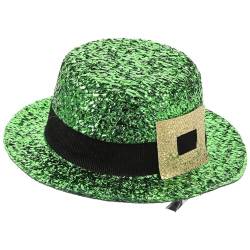 Holibanna St. Patrick's Day Paillettenhut Süßer Irischer Zylinderhut Band Grünes Kleeblatt Haarnadeln Kopfbedeckung Haarspange Haarspangen St. Patrick's Day Haarschmuck Für Die Irische von Holibanna