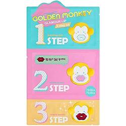 Holika Holika - 3 Step Kit for Perfect Lips, Golden Monkey Glamour Lip 3 Steps, 1 Stück von Holika Holika