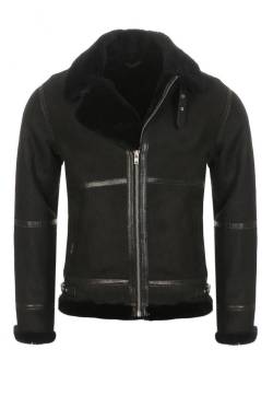 Bomberjacke - B9 Größe: 3XL | Farbe: Model 5 - Espresso/Weiß von Hollert German Leather Fashion