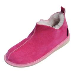 Lammfell Hausschuhe CINDERELLA Schuhgröße: EUR 38 | Farbe: Pink von Hollert German Leather Fashion