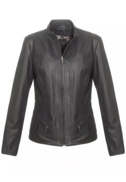 Lederjacke - NADIA Größe: 3XL | Farbe: Anthrazit von Hollert German Leather Fashion