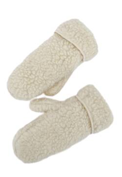 Fausthandschuhe Mollie aus Merinowolle Farbe: Weiß | Größe: L/XL von Hollert