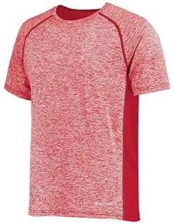 Holloway Herren Electrify Coolcore Tee Hemd, Scarlet Heather, XL von Holloway