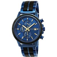 Holzwerk Chronograph BLAUSTEIN Herren Holz Armband Uhr, blau, schwarz, gold von Holzwerk