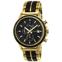 Holzwerk Chronograph NAGOLD Herren Edelstahl & Holz Armband Uhr, gold, schwarz von Holzwerk