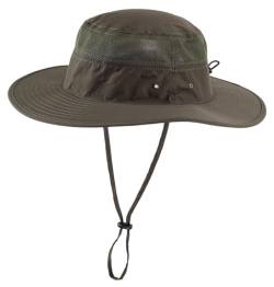 Home Prefer Herren Sonnenhut UPF 50+ Wide Brim Bucket Hat Winddicht Fischerhüte, Grün (Army Green), Einheitsgröße von Home Prefer