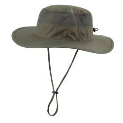 Home Prefer Herren Sonnenhut UPF 50+ Wide Brim Bucket Hat Winddicht Fischerhüte, Hellgrün, Einheitsgröße von Home Prefer