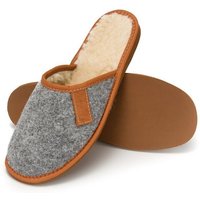 Home & Joy Casual Leder o. Filz Hausschuh (aus Leder o. Filz, rutschfest, bequem, weich, leicht, atmungsaktiv) Damen & Herren Pantoffeln Latschen Schlappen Slipper Pantoletten von Home & Joy