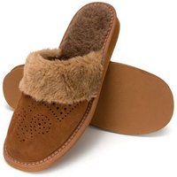 Home & Joy Casual Leder o. Filz Hausschuh (aus Leder o. Filz, rutschfest, bequem, weich, leicht, atmungsaktiv) Damen & Herren Pantoffeln Latschen Schlappen Slipper Pantoletten von Home & Joy