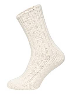 2 Paar Alpaka Socken Herren Und Damen - Dicke Wollsocken Mit 50% Wollanteil, Natürliche Regulierung Der Fußtemperatur - Kuschelsocken Strapazierfähig - Creme/Taupe 39-42 von HomeOfSocks