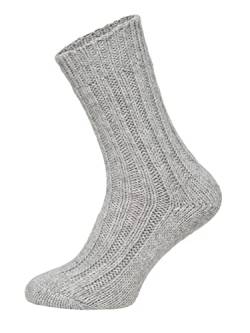 2 Paar Alpaka Socken Herren Und Damen - Dicke Wollsocken Mit 50% Wollanteil, Natürliche Regulierung Der Fußtemperatur - Kuschelsocken Strapazierfähig - Hl.Grau/Dk.Grau 43-46 von HomeOfSocks