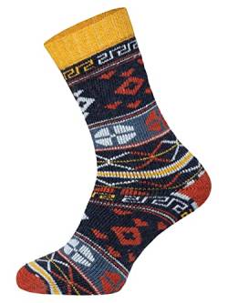 2 Paar Hygge Norweger Socken Herren Und Damen Mit Muster - Dicke Wollsocken In Schwerer Qualität, Verstärkte Ferse Und Spitze - Schafwollsocken Strapazierfähig - Navy 35-38 von HomeOfSocks