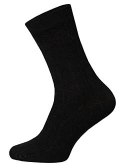 2 Paar Merino Kaschmir Socken Herren Und Damen - Luxuriöse Wollsocken Aus Besonders Dichter Wolle Des Merino Schafs - Druckarme Zehennaht. (DE/NL/SE/PL, Numerisch, 43, 46, Regular, Regular, Schwarz) von HomeOfSocks