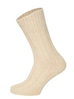 2 Paar Virgin Wool Wollsocken Socken Herren Und Damen - Extra Dicke Warme Wollsocken Mit 100% Schaf Wollanteil Natürliche Regulierung Der Fußtemperatur Strapazierfähig | Wollweiß 35-38 von HomeOfSocks