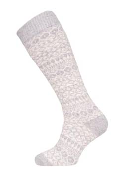 Ein Paar Lamwoll Kniestrumpf Norweger Socken Herren Und Damen - Skandinavisch Lange Socken Luxuriöse Wollsocken Kuschelsocken 70% Lambswool | Grau 39-42 von HomeOfSocks