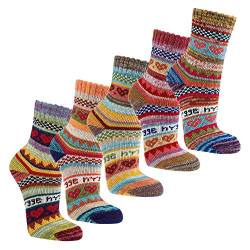 HomeOfSocks 3 Paar Bündel Gemischt Hygge Socken kuschelig warm mit 80% Baumwolle Kinder und Erwachsene Größe 15-42 (15-18) von HomeOfSocks