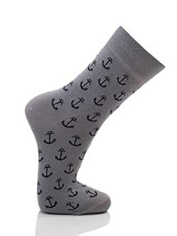 Maritime, Trendige Anker Socken Herren und Damen - Socken Mit Motiv In Verschiedenen Farben - Weiche, Baumwollsocken mit Kuscheliger Passform Und Hohem Komfort, Martime Socken Herren 39-42 von HomeOfSocks