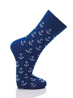 Maritime, Trendige Anker Socken Herren und Damen - Socken Mit Motiv In Verschiedenen Farben - Weiche, Baumwollsocken mit Kuscheliger Passform Und Hohem Komfort, Martime Socken Herren 47-50 von HomeOfSocks