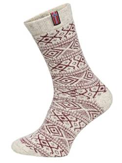 Norweger Socken Für Damen Und Herren - Nordic Socks Kuschelsocken Aus Wolle - Dicke Socken Hyggelig Warm Mit Hohem 80% Wollanteil In Norwegischem Design - Strapazierfähig von HomeOfSocks