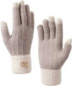 Homealexa Winterhandschuhe Touchscreen Handschuhe Strick Fingerhandschuhe Sport Warm und Winddicht Winterhandschuhe für Skifahren Radfahren und SMS Geeinget für Damen und Herren von Homealexa