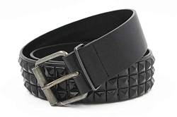 Homeilteds Shiny Pyramid Rivet Belt Herren & Damen Nietengürtel Punk Rock Mit Dornschließe Dauerhaft (Belt Length : 105CM, Color : Black Belt) von Homeilteds