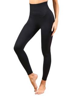 Activewear Dicke, hohe Taille, Bauch-Kompression, Schlankheits-Leggings Hose, Schwarz 1, X-Groß von Homma
