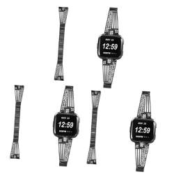 Homoyoyo 3 Stk Band Smartwatches für Frauen Diamant Edelstahl reloj inteligente frauen armbänder Strass-Armbänder uhrenarmbänder Damenuhren intelligent Anschauen Zinklegierung Gurt Fräulein von Homoyoyo
