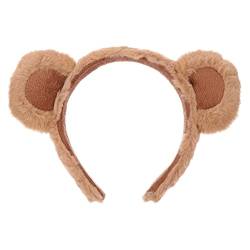 Homoyoyo Bärenohren-Stirnband Süßes Stirnband Flauschiges Grizzlybär-Haarband Tierohren-Stirnband Für Make-Up Waschen Gesicht Party Feiern Cosplay Anziehkostüm von Homoyoyo
