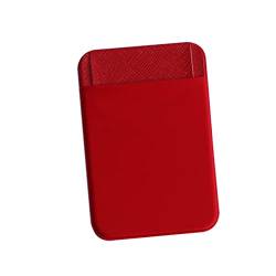 Homoyoyo Handytasche aufkleben Handyhalterständer Telefon Brieftasche Geldbörse für Männer Selbstklebende Handytasche Handy-Geldbörse Kreditkarte Geschenk Kartenabdeckung Mann rot von Homoyoyo