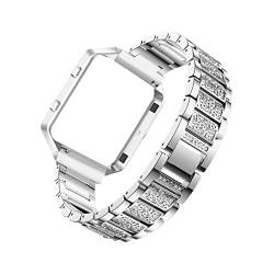 Homoyoyo Smartwatch-Schutzhülle Damenuhren für Damen Metallband Smartwatch-Band aus Kristall Frauen de Smartwatch Armband mit Uhrenrahmen ersatzband ansehen Legierung Gurt Zubehör leicht von Homoyoyo
