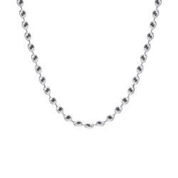 Homxi Damen Halskette Silber,Halsketten Edelstahl Mädchen 5MM Perlenkette Halskette Kette Silber von Homxi