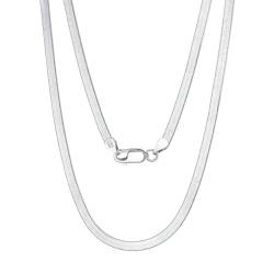 Homxi Frauen Halskette Silber,Halsketten 925 Silber 3MM Schlangenkette Halskette Silber von Homxi