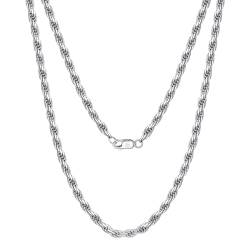 Homxi Halskette Anhänger Silber Herren Damen,Halskette 925 Silber mit Anhänger Frauen Seilkette 3.3MM Anhänger Halskette Silber von Homxi
