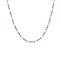 Homxi Halskette Kette Blau Schwarz Mädchen,Halsketten Edelstahl für Frauen Einzelne Kette Halskette Kette Blau Schwarz von Homxi