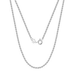 Homxi Halsketten für Frauen Silber,Damen Halsketten 925 Silber 1.5MM Kette Halsketten Silber von Homxi