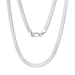 Homxi Kette Mädchen Silber,925 Silber Halsketten Frauen 4.5MM Schlangenkette Halskette Kette Silber von Homxi