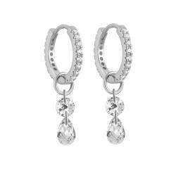 Homxi Ohrringe Baumeln Damen,925 Silber Damen Ohrringe Wassertropfen mit Zirkonia Ohrringe für Damen Silber von Homxi