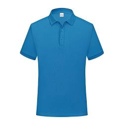 HomyComy Poloshirt Herren Kurzarm Baumwolle Männer Polo Shirts Sommer Regular Fit Golf Sports Polohemd Blau M von HomyComy