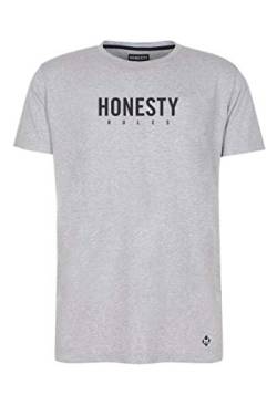 Honesty Rules Herren Kurzarm Logo T-Shirt (Grey-Mel) von Honesty Rules