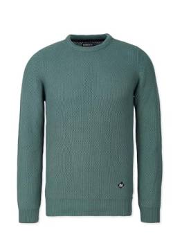 Honesty Rules Herren Strickpullover Grid Rundhals Langarm aus Bio-Baumwolle, sage, Gr. XS von Honesty Rules