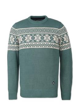 Honesty Rules Herren Strickpullover Norweger Rundhalsausschnitt Langarm aus Bio-Baumwolle, sage, Gr. M von Honesty Rules