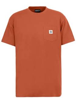 Honesty Rules Unisex Kurzarm T-Shirt Pocket aus Bio-Baumwolle, Burned-Brick, Gr. M von Honesty Rules