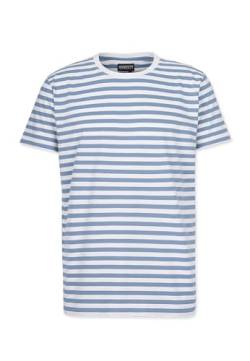 Honesty Rules Unisex Kurzarm T-Shirt Striped aus Bio-Baumwolle, Aegean-Blue, Gr. L von Honesty Rules