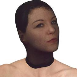 Durchsichtige Nylon Strumpfhosen Maske für's Gesicht (schwarz) von Honeylust