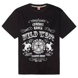 Honeymoon Herren T-Shirt Wild West in Übergröße, Größe:3XL von Honeymoon