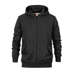 Honeymoon Kapuzen Sweatjacke Herren in Übergröße anthrazit 12XL von Honeymoon